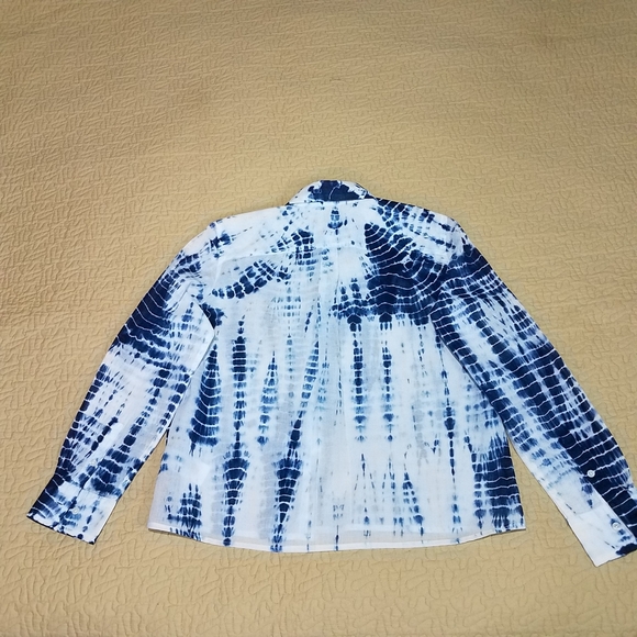 Chaps Tye Dye Button Down Shirt Size S - Picture 7 of 7